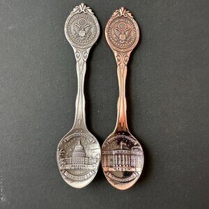 WASHINGTON, DC COLLECTIBLE SPOONS, USA CAPITOL AND WHITE HOUSE